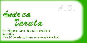 andrea darula business card